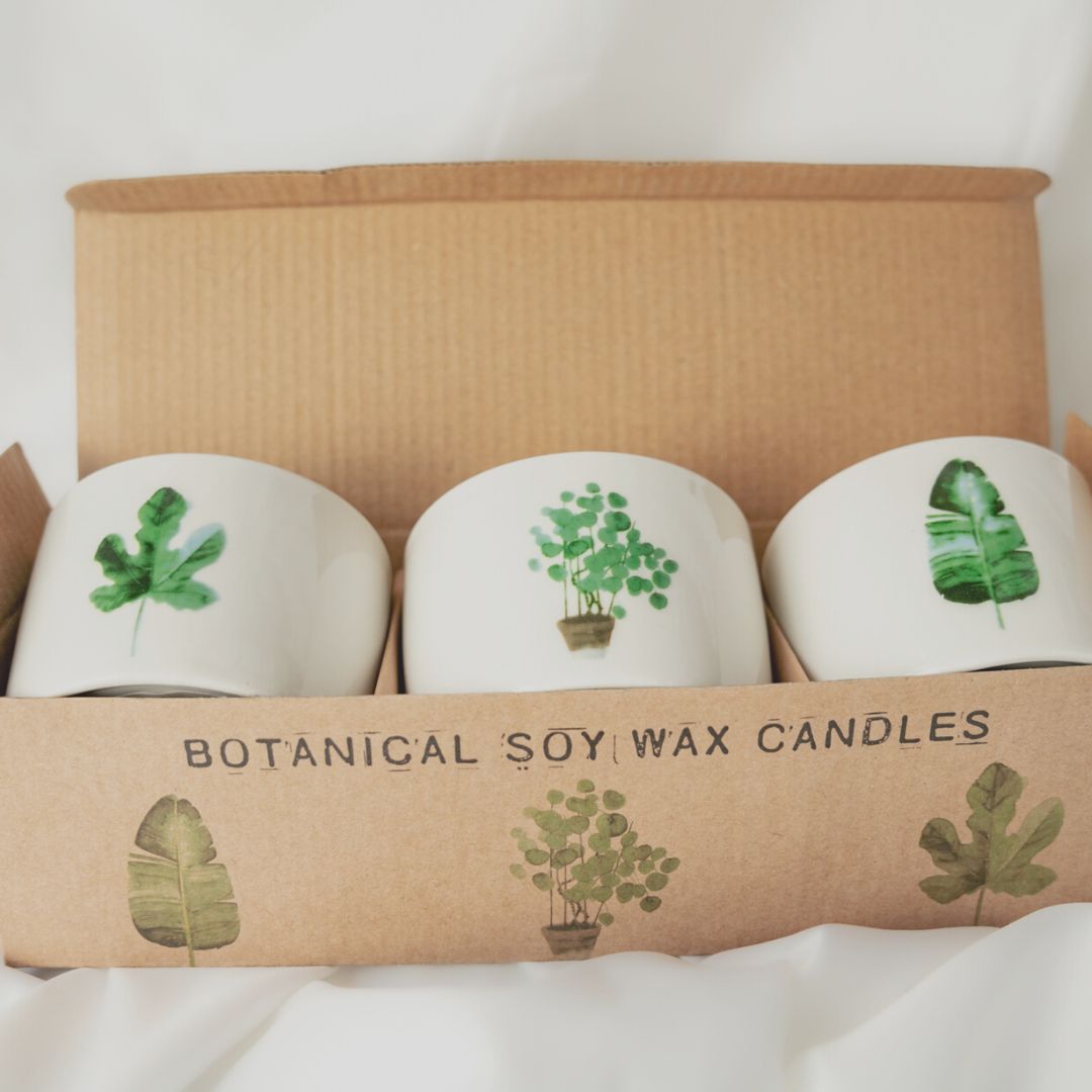 Botanical Soy Wax Candle Mix - 3 Leaves - Medium